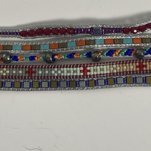 Noonday Collection Bracelet Hippy Boho Multicolor Beading Handcrafted Guatemala - Picture 3 of 15